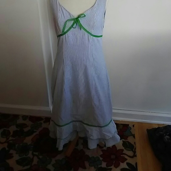 Cute Light Blue/White cotton summer dress. - Picture 2 of 3